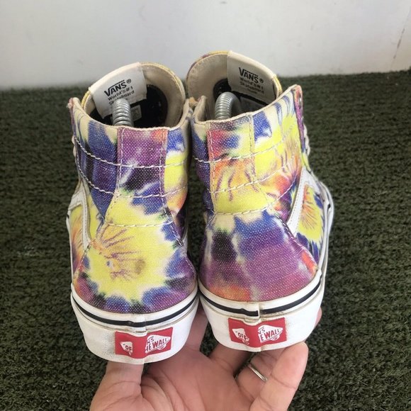 Women 7- Vans Sk8-Hi Tapered Washed Tie-Dye Shoes Multicolor VN0A4U1619X - Picture 6 of 8